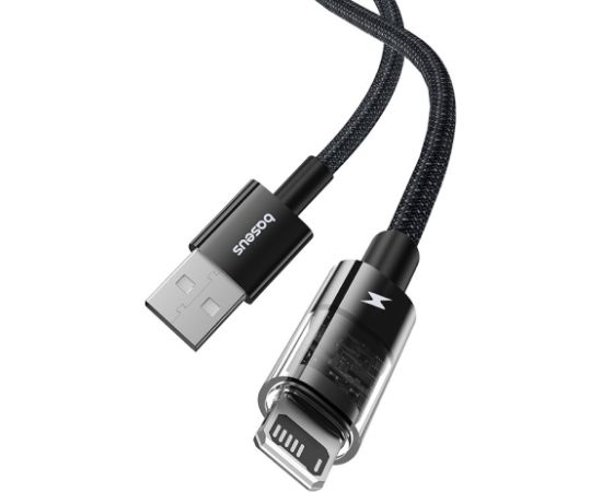 Baseus Gem USB to IP 2.4A fast charging cable 1 m Black