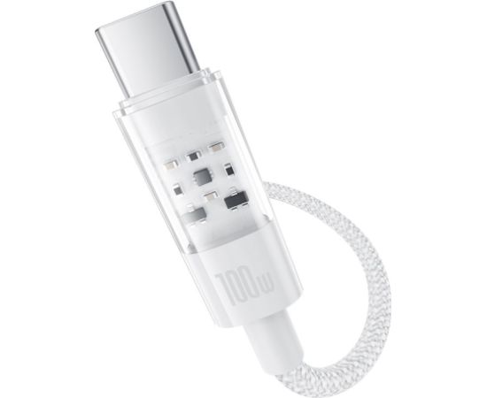 Baseus Gem USB C to USB C fast charging cable 2 m 100 W White