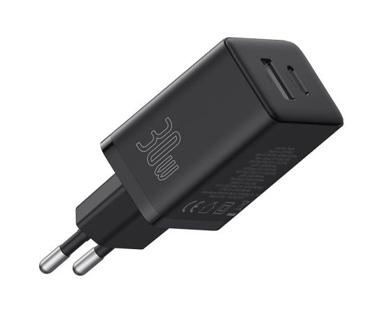 Baseus P10111404113-00 Cube USB-C / USB-A 30W mains charger Black