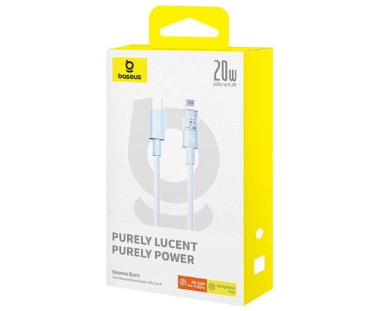 Baseus Gem USB-C to iP fast charging cable 1 m 20 W Blue