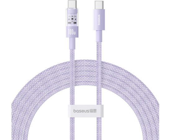 Baseus Gem USB C to USB C fast charging cable 2 m 100 W Purple
