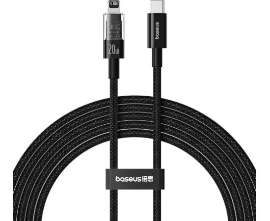 Baseus Gem USB-C to iP fast charging cable 2 m 20 W Black