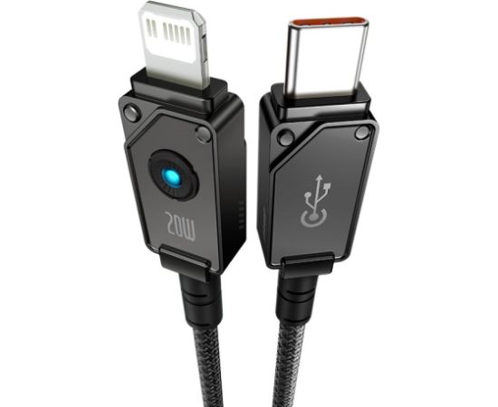 Baseus Unbreakable USB C to iP cable 1 m 20 W Black