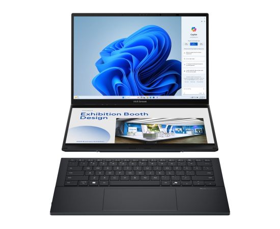 ASUS Zenbook Duo UX8406CA-PZ068X ARL H Core Ultra 9 14.0" 3K 120Hz 400nits Glossy 32GB LPDDR5X SSD2TB Intel Arc Graphics WLAN+BT Cam 75WHrs W11Pro Inkwell Gray