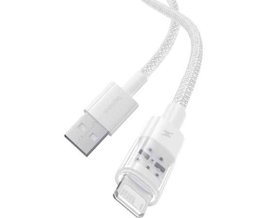 Baseus Gem USB to IP 2.4A fast charging cable 2 m White