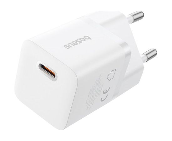 Baseus P10110909213-00 USB-C GaN5 mini 25W mains charger White