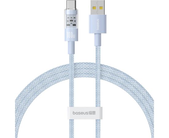 Baseus Gem USB A to USB C fast charging cable 1 m 100 W Blue