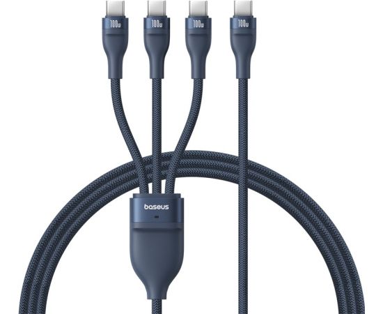 Baseus Flash Series Type C to C+C+C fast charging cable 480 Mbps Blue