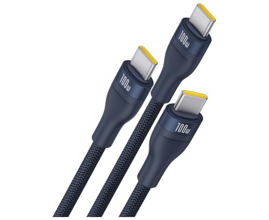 Baseus Flash Series Type C to C+C+C fast charging cable 480 Mbps Blue