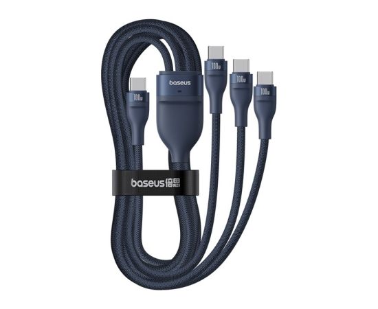 Baseus Flash Series Type C to C+C+C fast charging cable 480 Mbps Blue