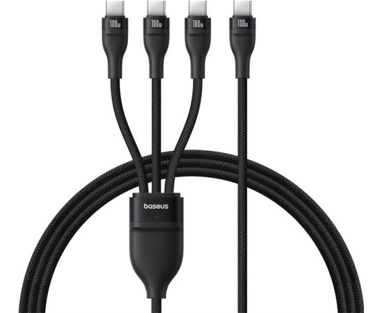 Baseus Flash Series Type C to C+C+C fast charging cable 480 Mbps Black