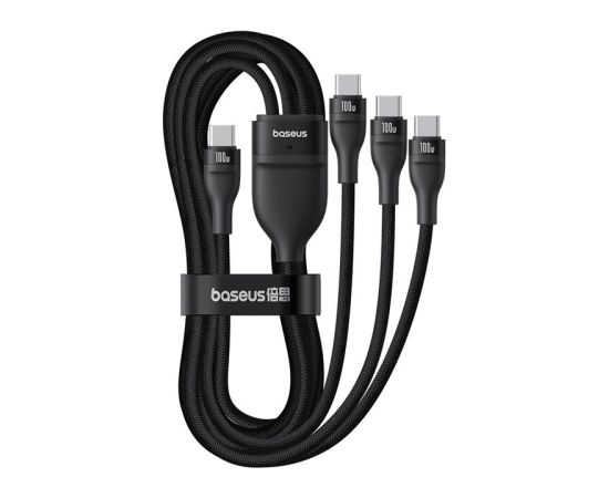 Baseus Flash Series Type C to C+C+C fast charging cable 480 Mbps Black