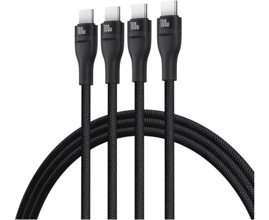 Baseus Flash Series Type C to C+C+C fast charging cable 480 Mbps Black