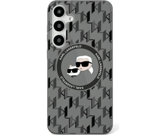 Karl Lagerfeld Button Karl&Choupette Heads On KL Pattern MagSafe Aizsargapvalks Priekš Samsung Galaxy S25