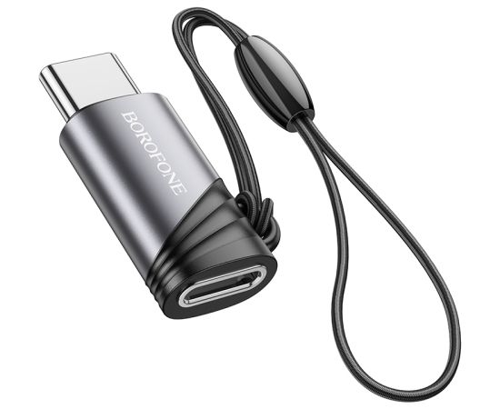 OEM Переходник Borofone BV20 - Lightning female на Type C male - черный