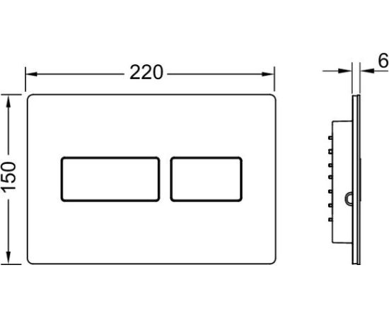 TECE solid WC plāksne taustiņš 9240434 nerūs. tērauds Anti Fingerprint