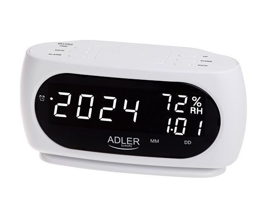 Budzik ADLER AD 1186 white
