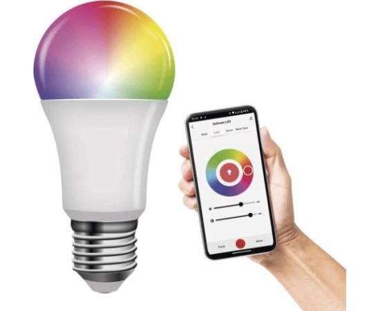 Светодиодная лампа E27, 230В, 9Вт, 806лм, 2700К - 6500К, ЦКТ, RGB, smart Wi-Fi, TUYA/Smart Life, EMOS