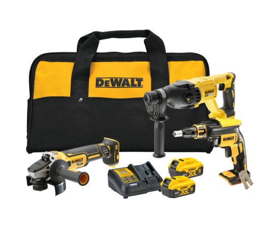 Instrumentu komplekts DeWalt DCK304P2-QW (DCF620 + DCG405 + DCH133); 18 V; 2x5,0 Ah akum.