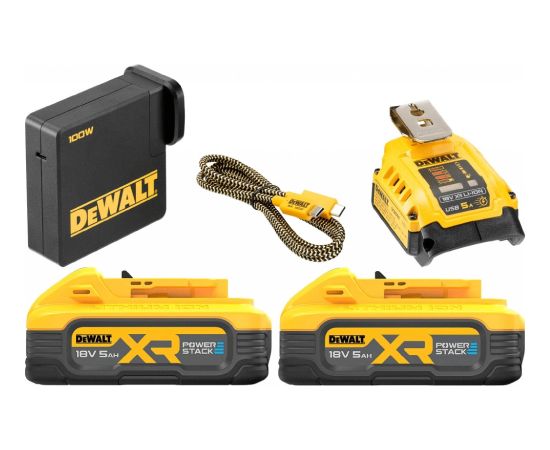 Piederumu komplekts DeWalt DCB094H2-QW; 2x5,0 Ah akum.