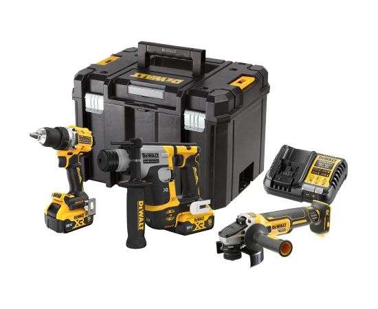Instrumentu komplekts DeWalt DCK355P2T-QW (DCD800 + DCH172 + DCG405); 18 V; 2x5,0 Ah akum.