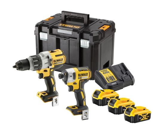 Instrumentu komplekts DeWalt DCK276P3T-QW (DCD996 + DCF887); 18 V; 3x5,0 Ah akum.