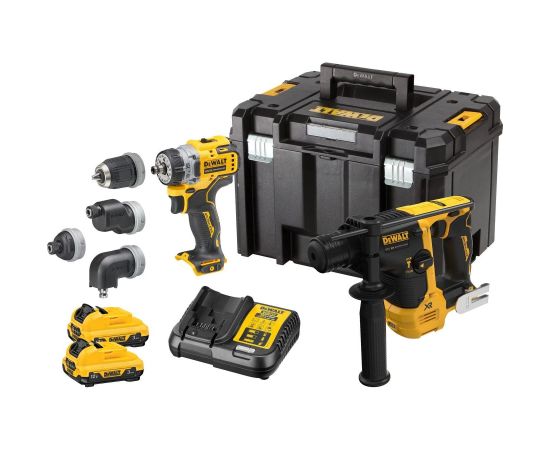 Instrumentu komplekts DeWalt DCK2101L2T-QW (DCH072 + DCD703); 12 V; 2x3,0 Ah akum.