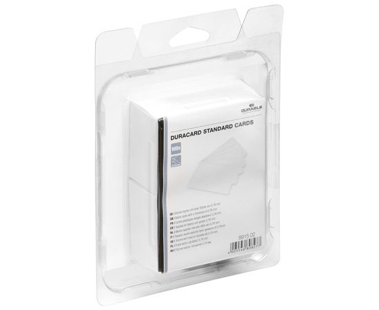 Durable Standarta plastikāta kartes DURACARD, 100 gab., 0.76 mm (891502)