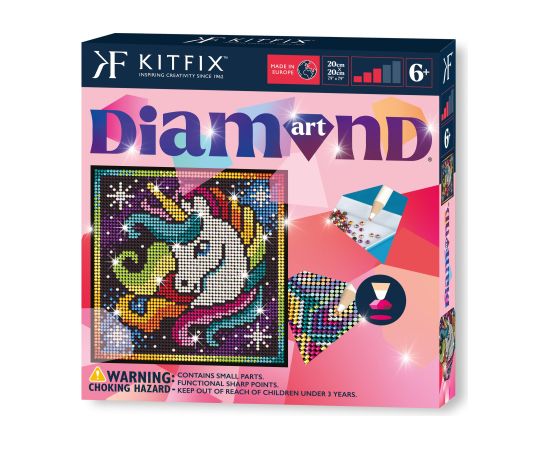 KITFIX Amatniecības komplekts Diamond Art dimantiņu māksla, Vienradzis