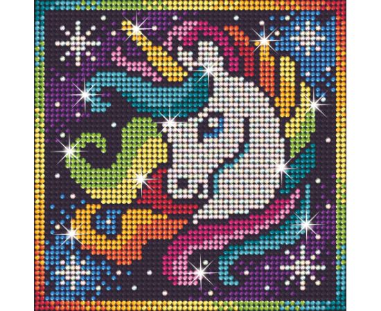 KITFIX Amatniecības komplekts Diamond Art dimantiņu māksla, Vienradzis
