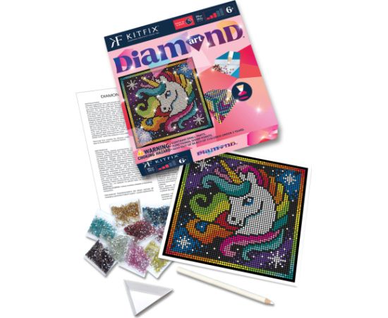 KITFIX Amatniecības komplekts Diamond Art dimantiņu māksla, Vienradzis