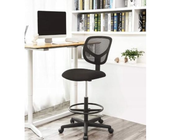 Biroja krēsls Songmics OBN15BK – taburetes tipa ar tīklveida atzveltni Biroja krēsli