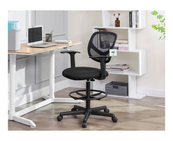 Krzesło biurowe Songmics Krzesło Biurowe Ergonomiczny Stołek Roboczy Z Podłokietnikami Wysokość Siedziska 55-75 Cm Wysokie Krzesło Robocze Z Regulowanym Офисные стулья