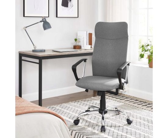 Krzesło biurowe Songmics Krzesło Biurowe Ergonomiczne Krzesło Obrotowe Wyściełane Siedzisko Pokrycie Materiałowe Regulacja Wysokości I Przechylanie Do 12 Офисные стулья