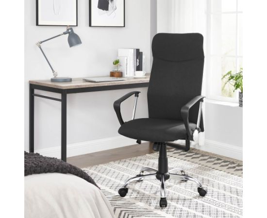 Krzesło biurowe Songmics Krzesło Biurowe Ergonomiczne Krzesło Obrotowe Wyściełane Siedzisko Pokrycie Materiałowe Regulowane I Przechylane Do 120 Kg Nośno Офисные стулья