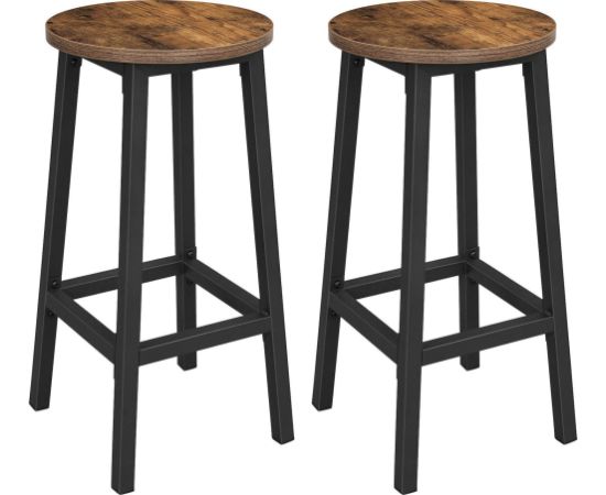 Songmics Zestaw dwóch hokerów w stylu rustykalnym Кухонные стулья