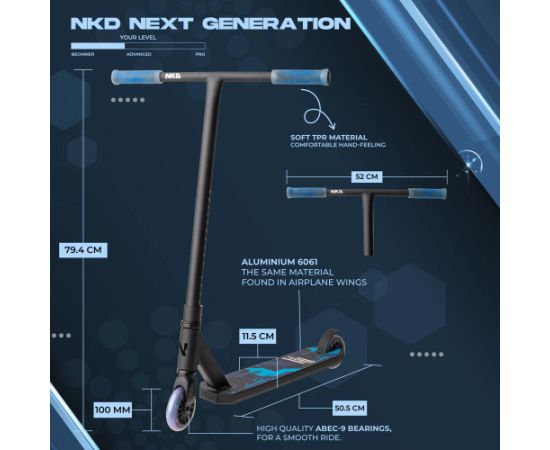 Triku skrejritenis NKD Next Generation 2 Black Blue