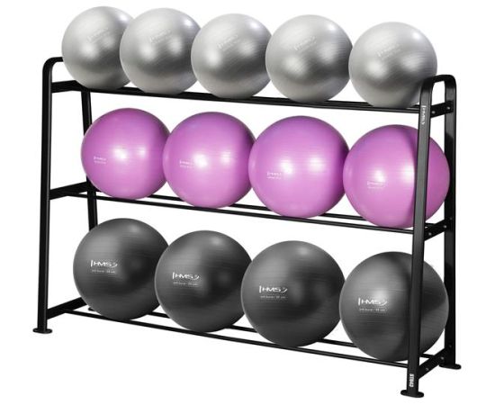 Komplekts SET OF 13 GYM BALLS YB02 + STR43 RACK HMS