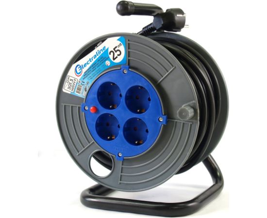 Electraline 49032 Spole Pagarinātājs 25m Strāvas pagarinātāji