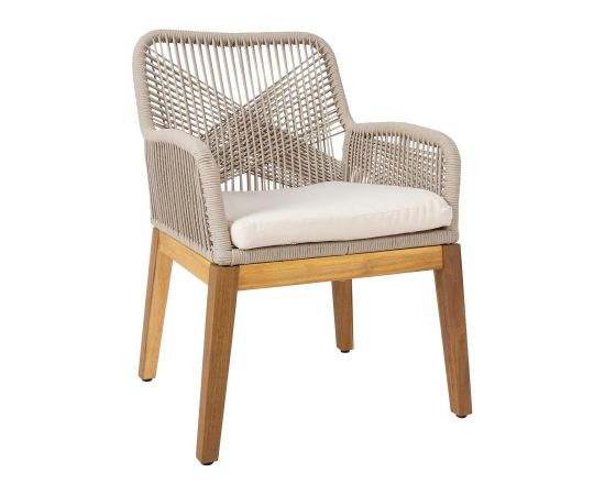 Krēsls FLORIDA 66,5x57,5xH83, akācija, bēšs Dārza galdi