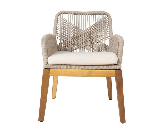 Krēsls FLORIDA 66,5x57,5xH83, akācija, bēšs Dārza galdi