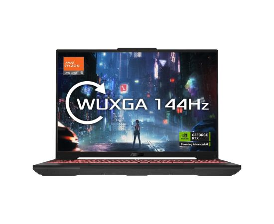 ASUS TUF Gaming A16 FA607NU-R5085W Ryzen 5 7535HS 16.0" FHD+ 144Hz Value IPS-level 300nits AG 8GB DDR5 SSD512 GeForce RTX 4050 6GB LAN WLAN+BT Cam720p 56Wh Win11 Mecha Gray