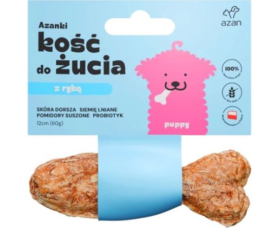 Brit AZANKI Cod Bone with Probiotic Puppy in Fish Shape – Dog Treat – 12 cm