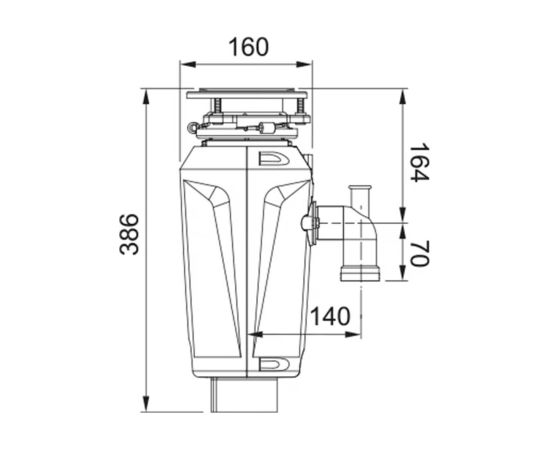 Franke Elite Slim 125 pārtikas atkritumu smalcinātājs