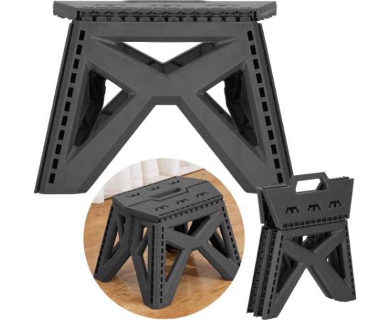 Locāms daudzfunkcionāla taburete Springos HA7485 pelēka, augstums 23 cm