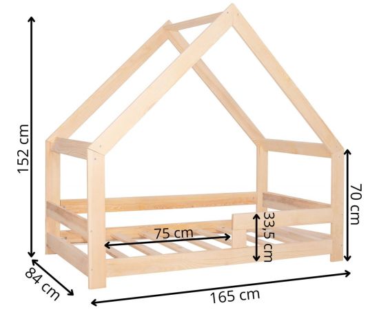 Детская кровать с бортиками Springos BD007 160x80см