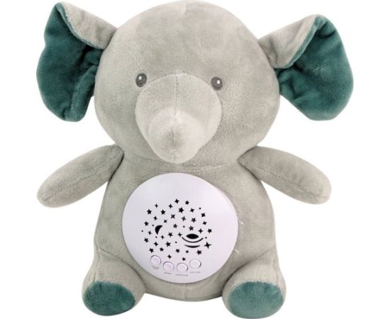LeanToys Miś Słonik Usypiający Melodie Światła Projektor Gwiazd Siwy