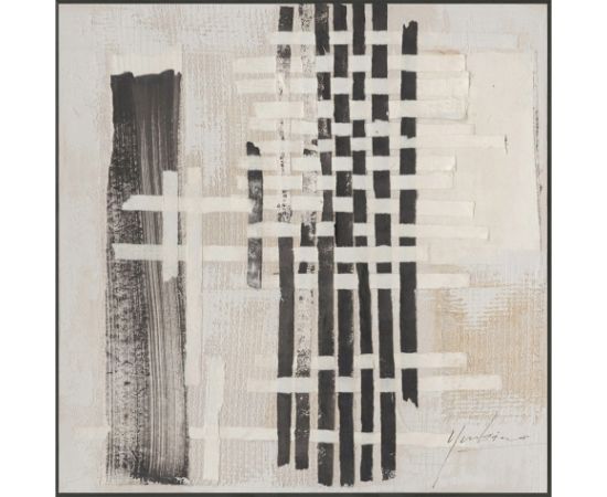 Painting with frame 80x80cm, abstract pattern
