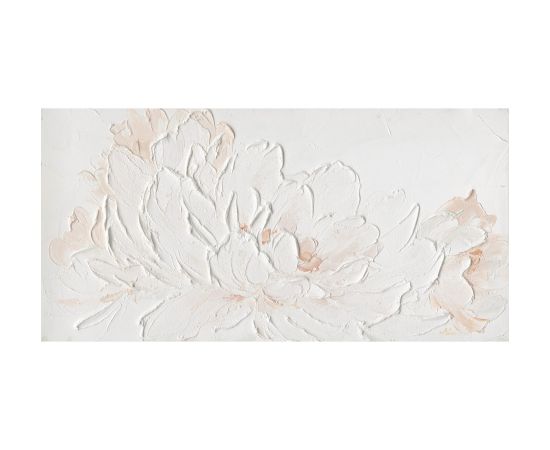 Eļļas glezna 60x120cm, baltas ziedlapiņas