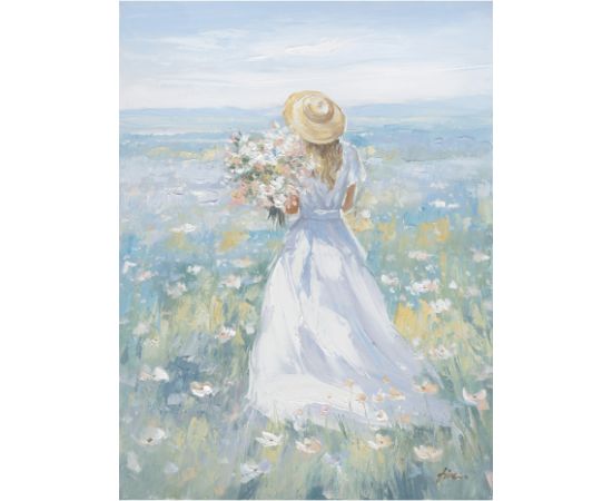 Eļļas glezna 90x120cm, ejoša sieviete